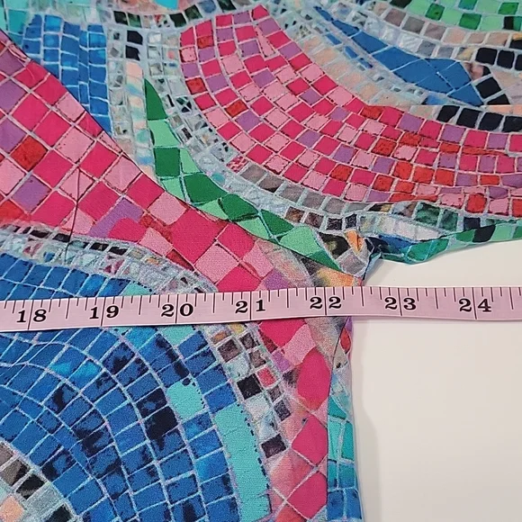 New Soft Surroundings multicolor Marvelous Mosaic topper/cover up women's PL/XL - Picture 9 of 12